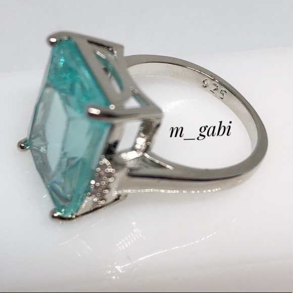 💎Sterling silver Aquamarine gemstone ring💎 - Picture 3 of 4